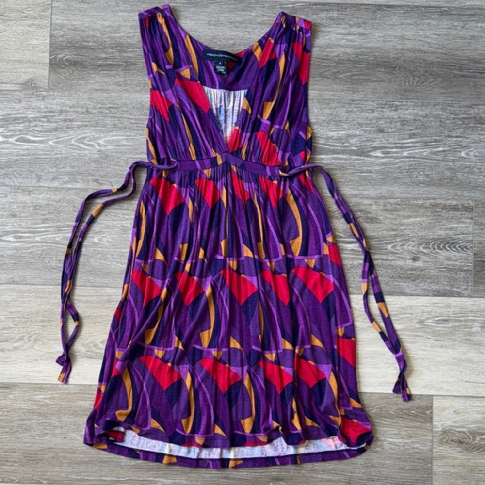 French Connection Purple Geometric Mini Dress